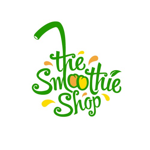 Create a fun logo and website template for our new Smoothie Shop restaurant