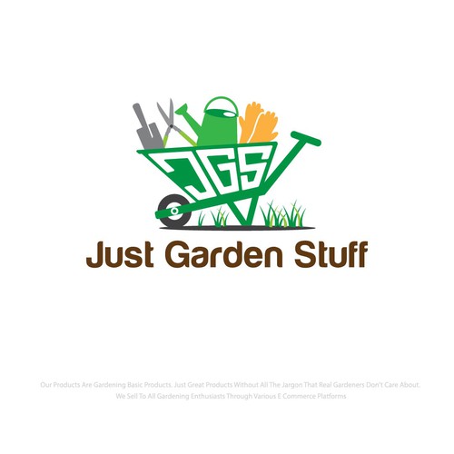 flat minimal style garden stuff logo