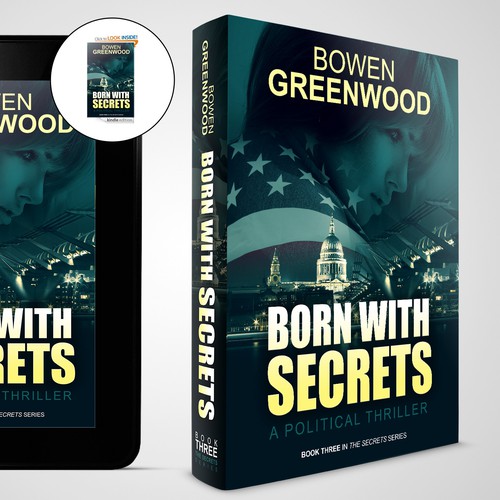 Winning entry - book cover design for a political thriller