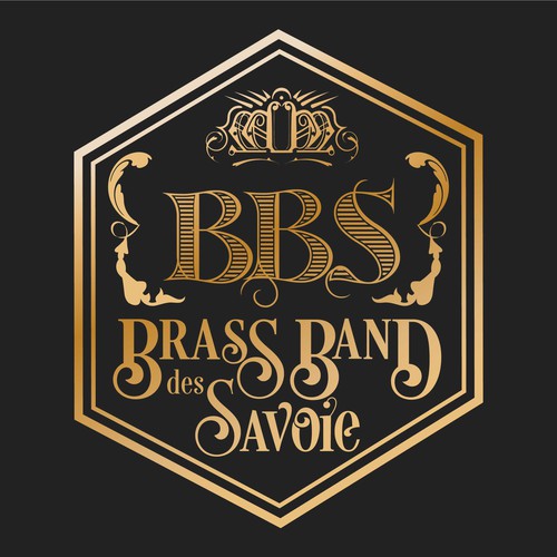 logo for a brass band vice champion of France