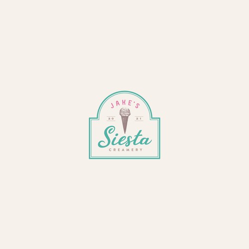 Logo for Ice Cream shop on #1 Beach in USA
