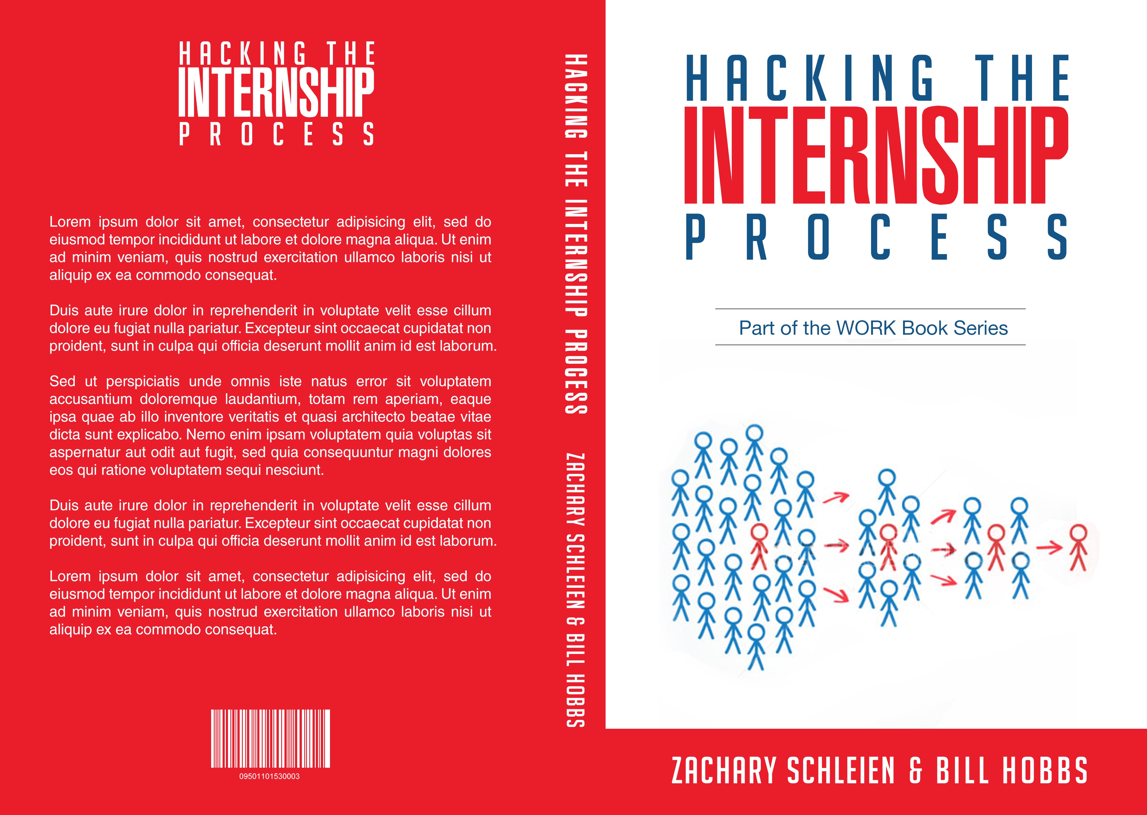 Create a fun, fresh, and interesting book cover for Hacking the Internship