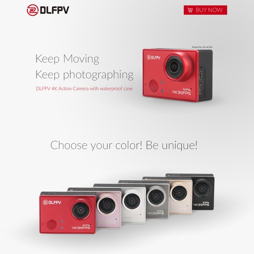 Landing Page for action camera