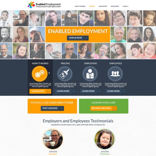 Enabled Employment needs a new website design