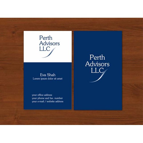 Investment banking firm wants a crisp design for business cards