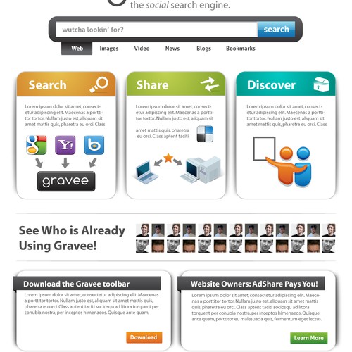 REDESIGN PROFILE AND HOME PAGE FOR SOCIAL BOOKMARK SITE!