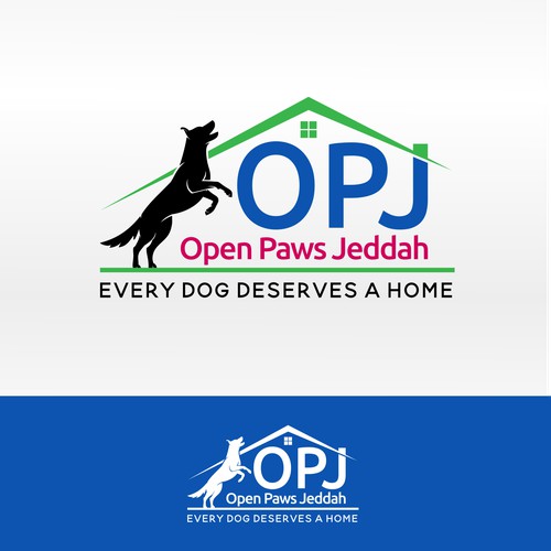 Logo for a dog shelter