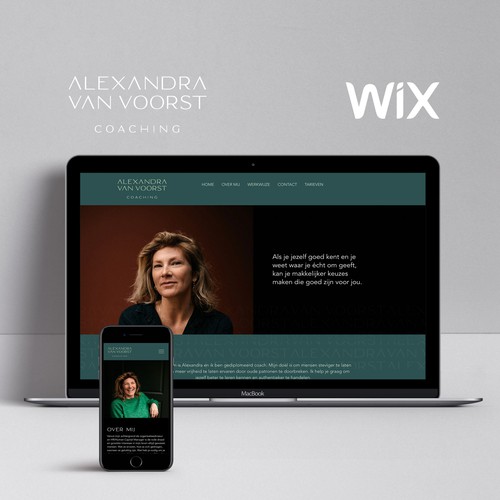 Wix Studio coaching website for Alexandra