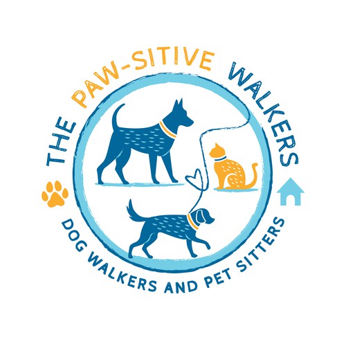 The Paw-sitive Walkers Logo