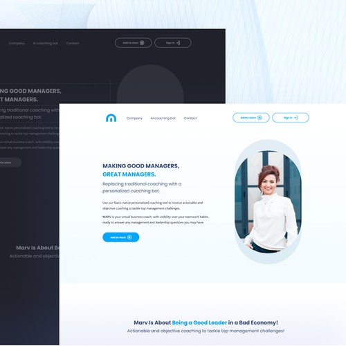 MARV BOT - Landing page design