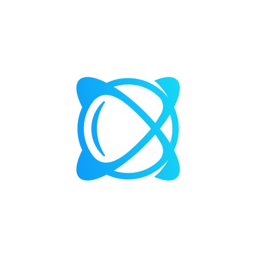 abstract minimalist planet logo