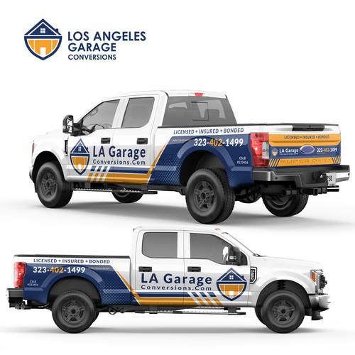 Partial Wrap For LA Garage Converions.Com Company