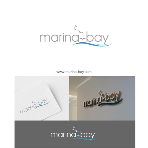 Minimalistic but Luxurious logo for Hotel Marina-Bay