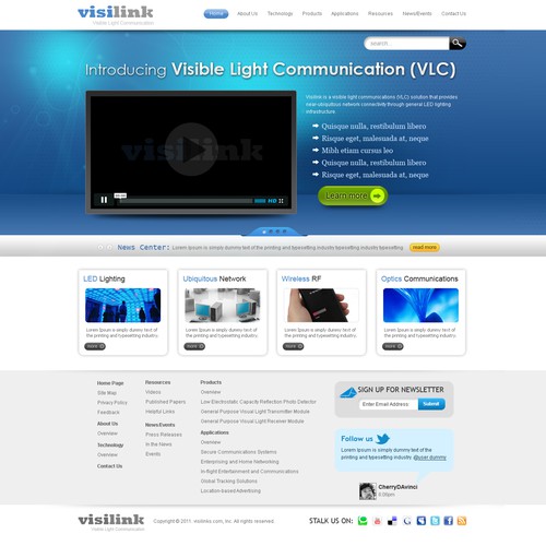 Website design for VisiLink