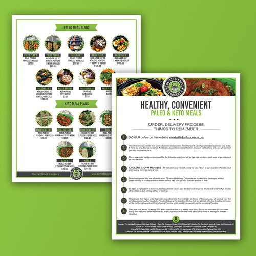 Flyer design for The Kettlebell Cookery