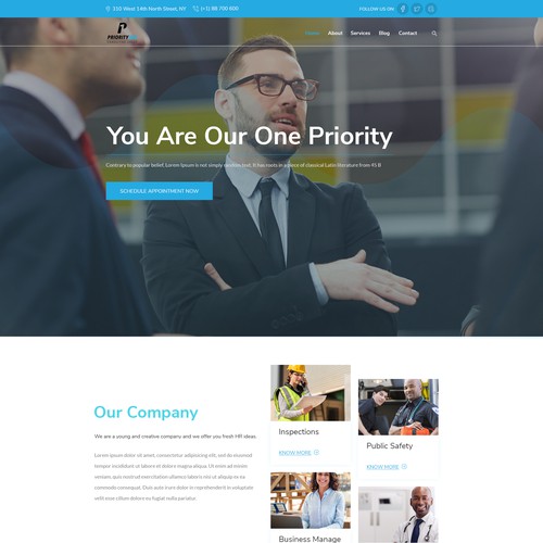 Design a simple and appealing consulting website