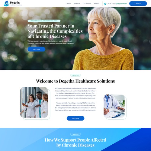 Websie for professional health care support provider