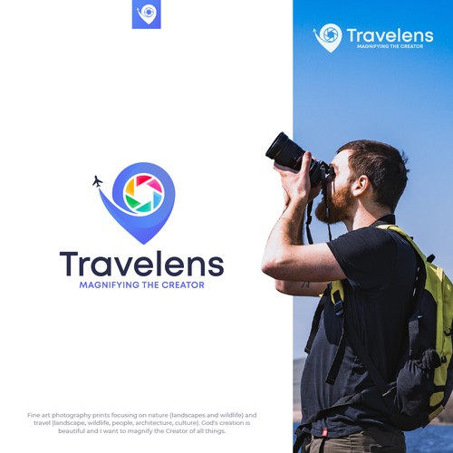 Travelens Logo Design