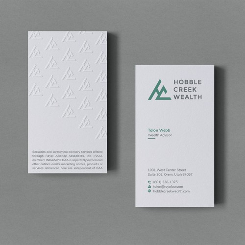 Emboss Business Card design