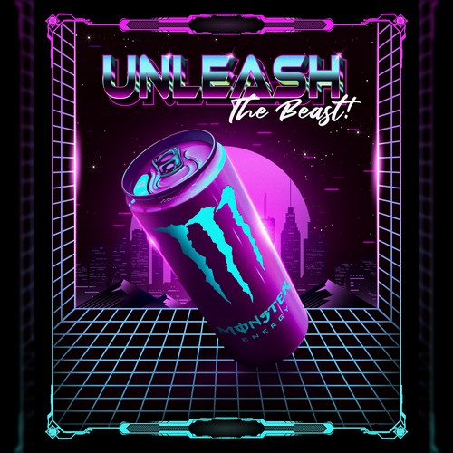 Monster Energy Packshot Retrowave