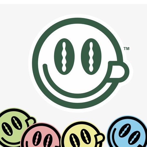Renew the Smiley face logo to be the new face of Coffee