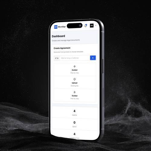 MicroSign Dashboard Redesign