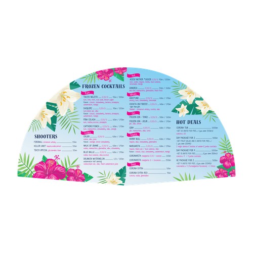 bar price list