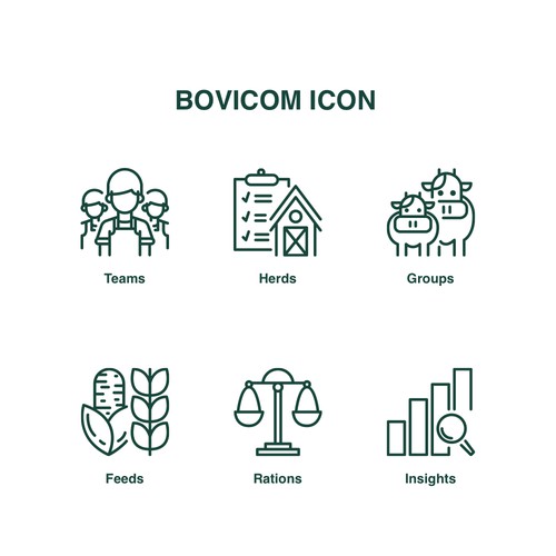 Icon design for Bovicom