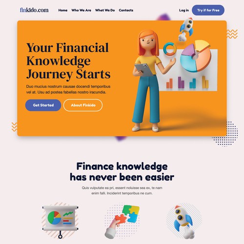 Finance website design