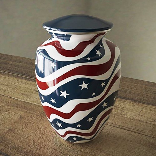 American Flag Funeral Urn