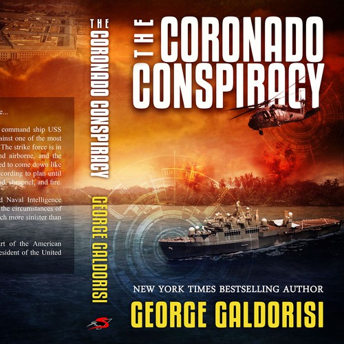 Create a kickass cover for a military thriller novel with strong naval themes.