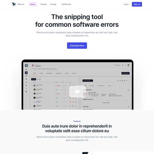 SAAS Landing page