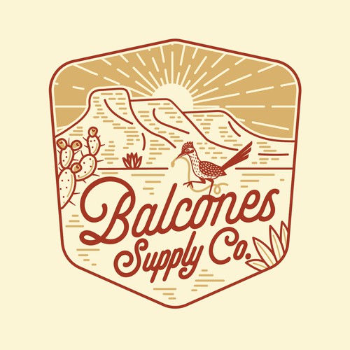 Vintage Line Art Logo Design for a Premium Texan Mens Clothing