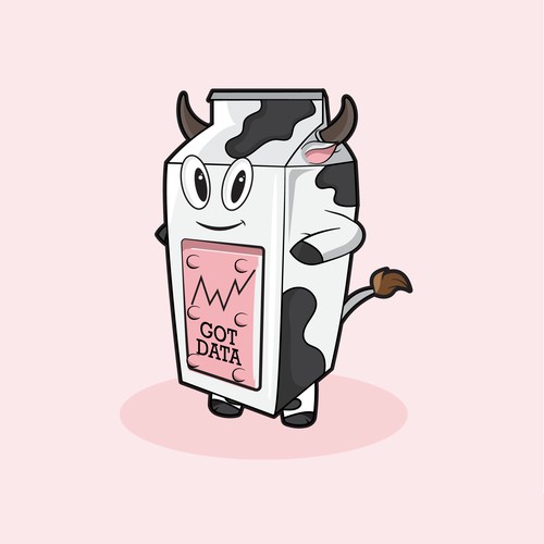 Concept logo milk cow