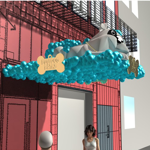 Landmark 3D Bulldog Design Needed for Bulldog Baths San Francisco