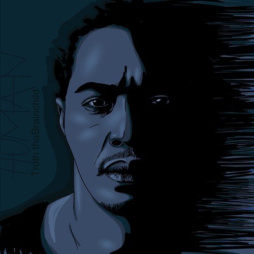 Create an album cover for up & coming artist Truth thaBrainchild