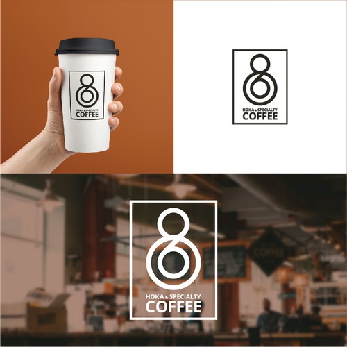 Minimalist logo concept for 86 Coffee