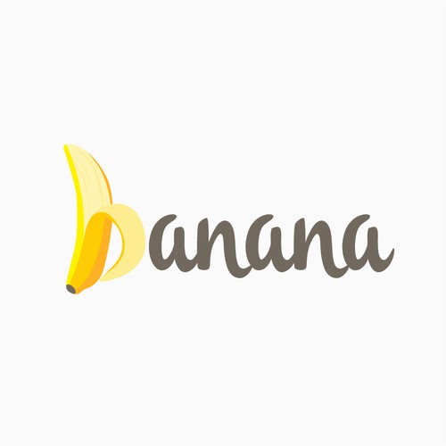 banana logo wordmark