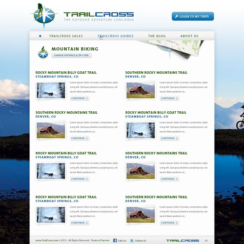 website or app design for TrailCross.com