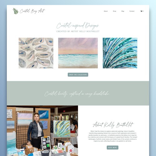 E-Commerce Website for Coastal Bay Art