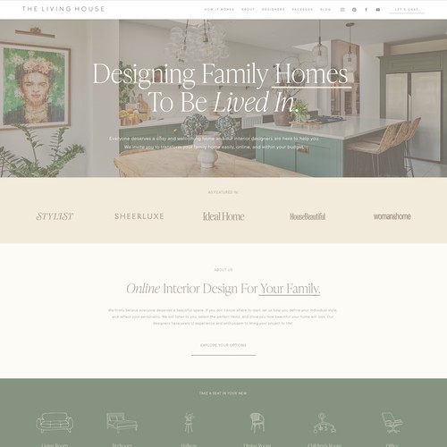 Custom Squarespace Website Design for Interior Design Agency in The UK