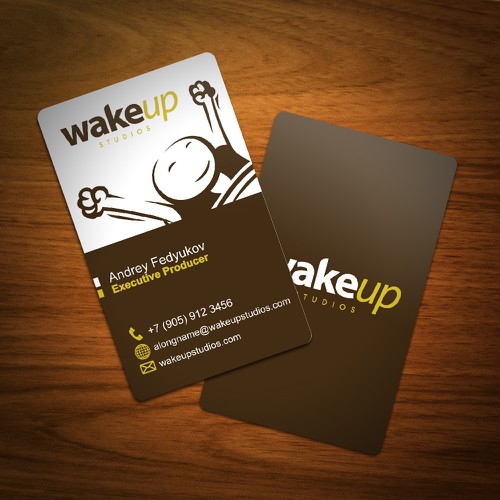 Modern vertical business card