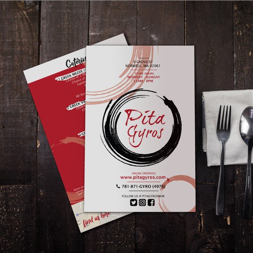 Menu Concept for Pita Gyros Greek Restaurant