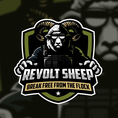 Sheep mascot logo design