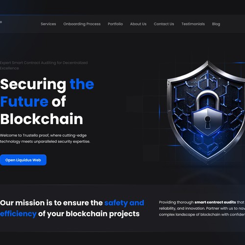 Web design for blockchain project
