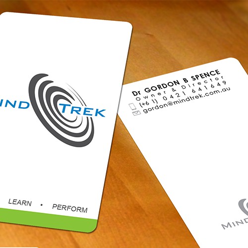 Business card design for MindTrek using existing logo & colours