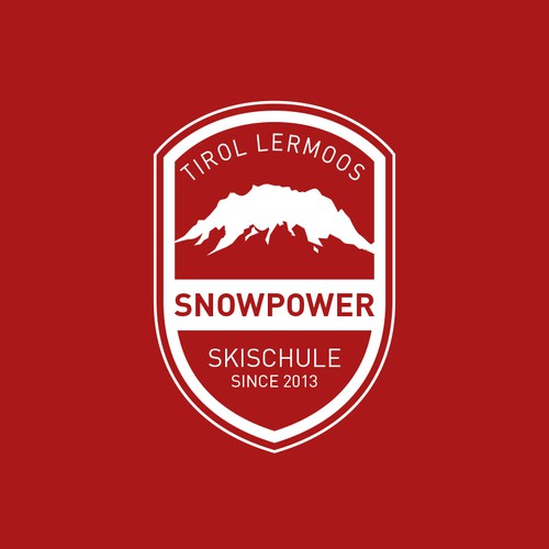 Einfarbiges Logo für Skischule