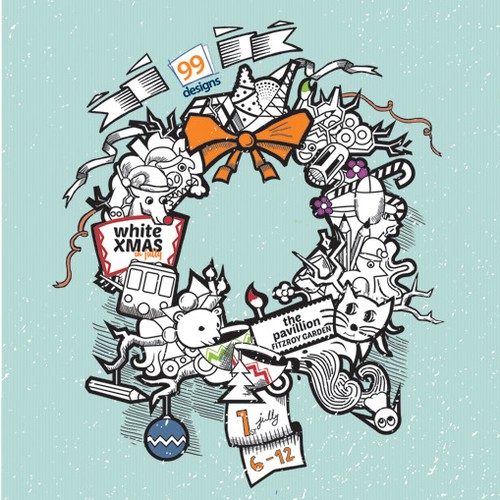 'Street art' style invitation for 99designs event!