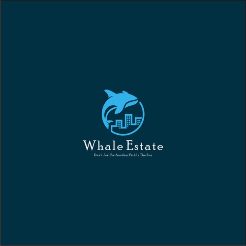 Create a whale logo for the future of Real Estate in Florida.