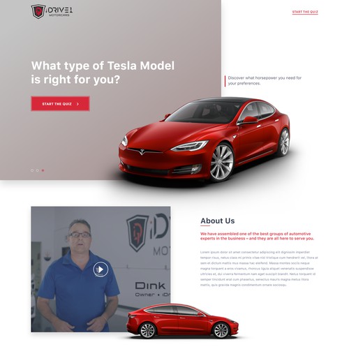 Automotive Landing page